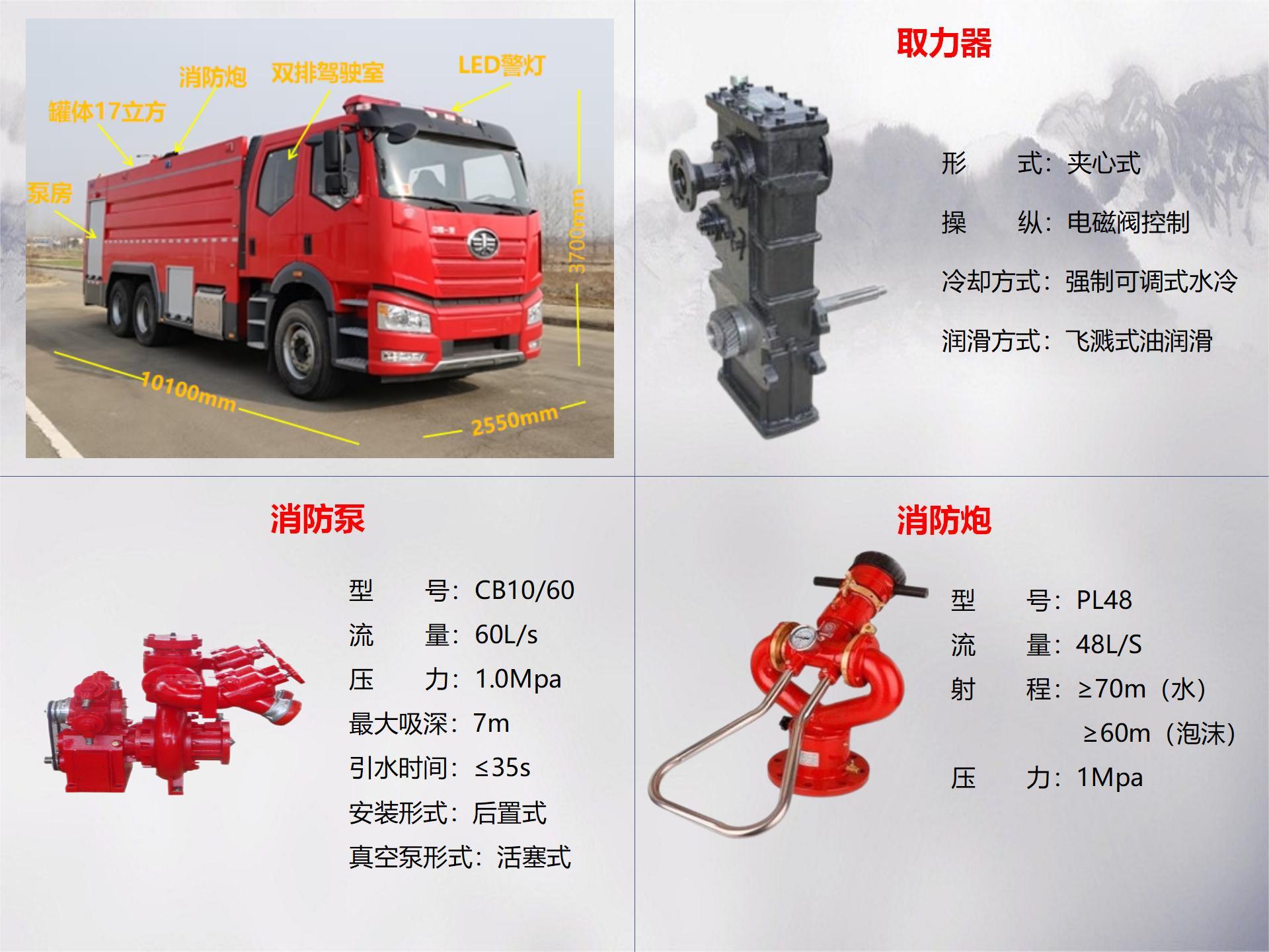 解放17吨泡沫消防车