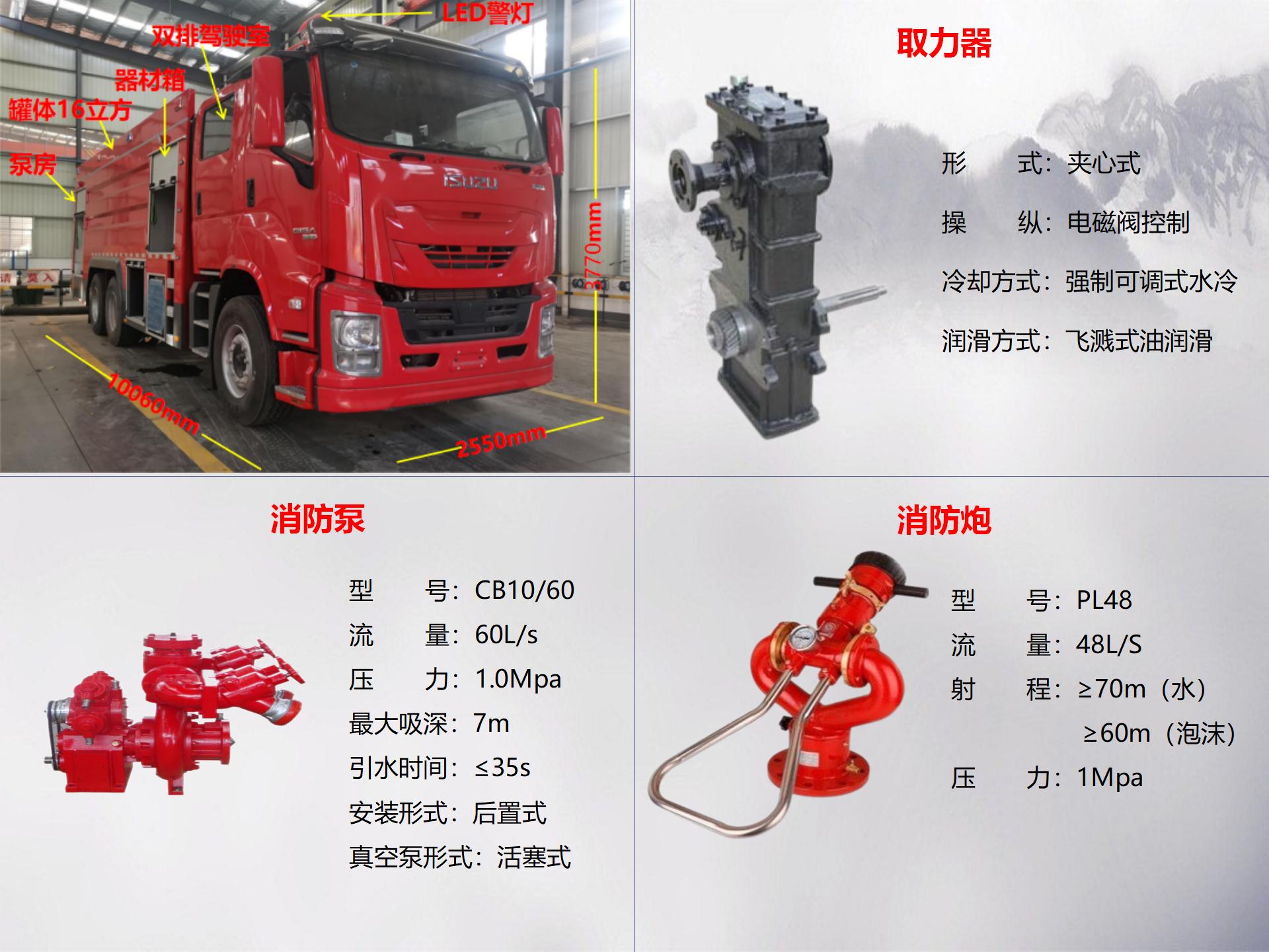五十铃16吨泡沫消防车