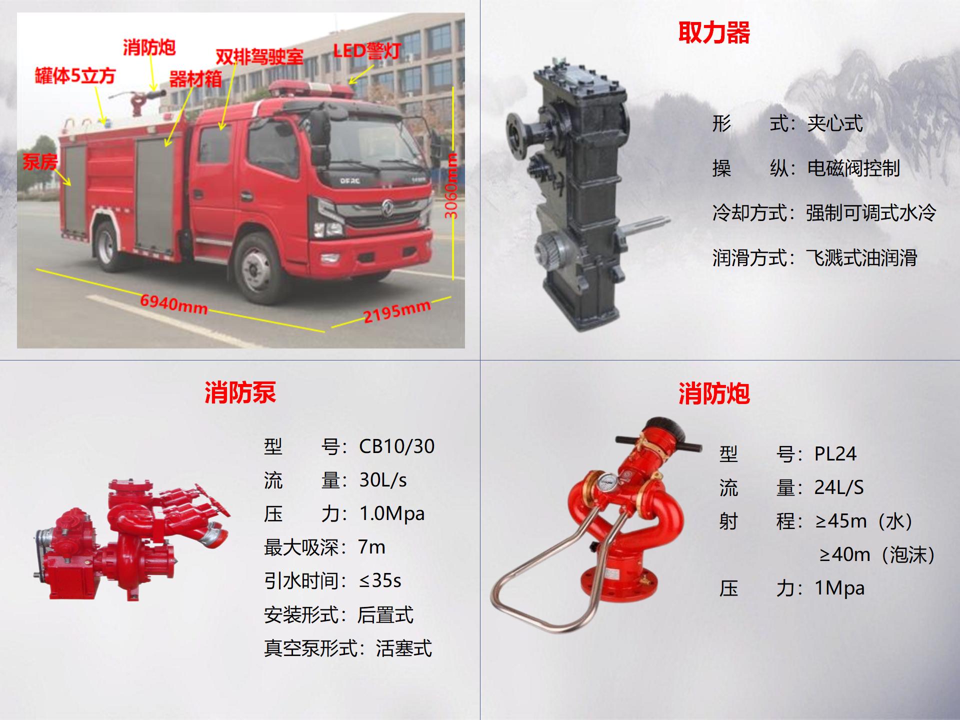 东风5吨泡沫消防车