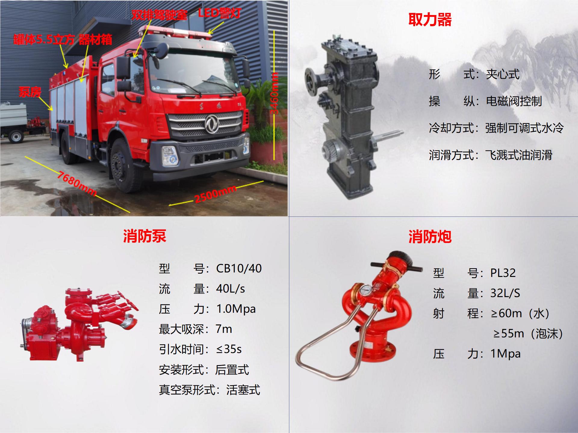 东风5.5吨泡沫消防车