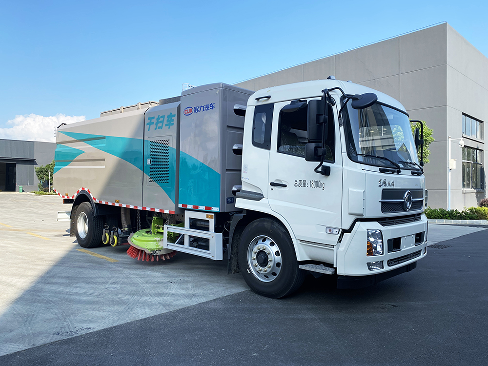 东风天锦纯电动干扫吸尘车